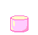 a round, pink jelly wobbles up and down