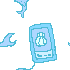 blue ocean-themed phone