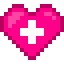 pink heart with a medical cross in the middle